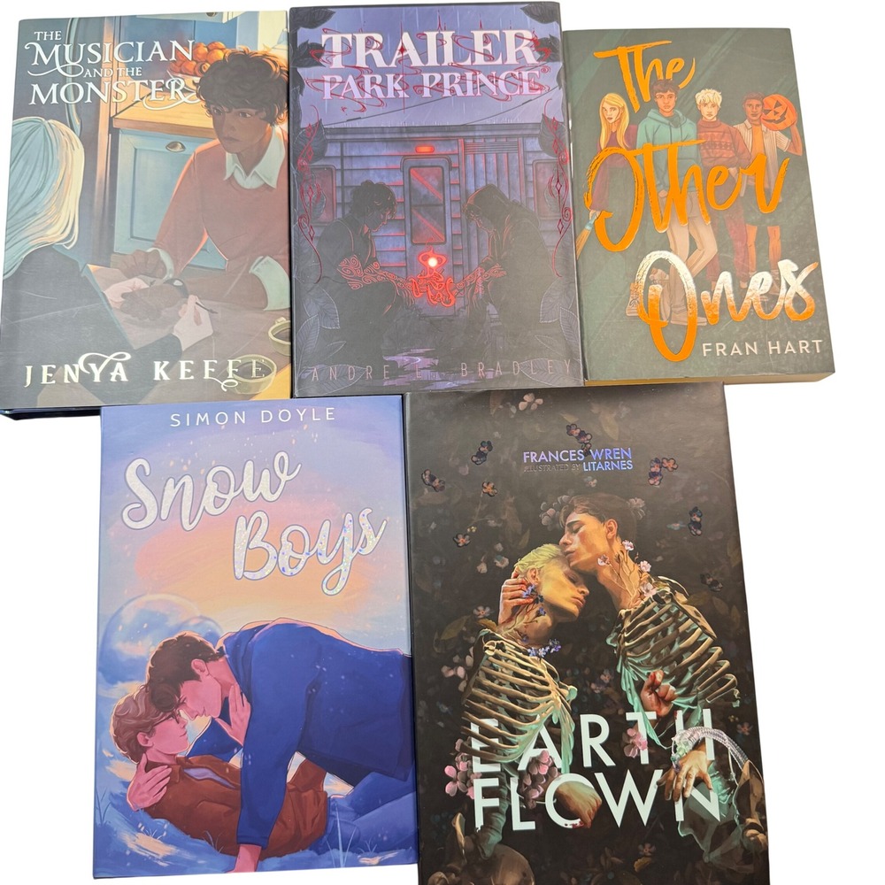 5 Rainbow Crate Special Edition Book Lot Signed Sprayed Edges LGBTQ Romance NEW